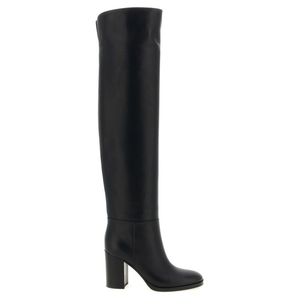 Gianvito Rossi Black Calfskin Over The Women's Knee